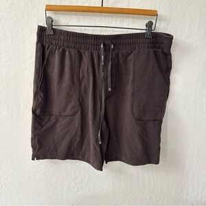 Pair of Thieves XL Chocolate Brown Sweat Shorts Drawstring